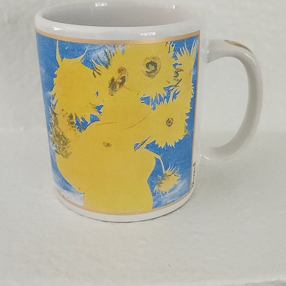 Vintage Cafe Arts Vincent Van Gogh Sunflowers Coffee Tea Mug Henriksen